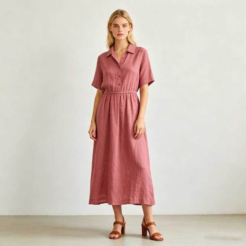 Linen Vacation Dress for Women | Relaxed Linen Maxi Dress | KOSSR