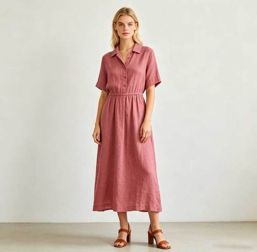 Linen Vacation Dress for Women | Relaxed Linen Maxi Dress | KOSSR