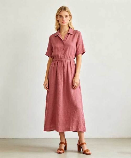 Linen Vacation Dress for Women | Relaxed Linen Maxi Dress | KOSSR