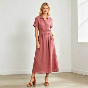 Linen Vacation Dress for Women | Relaxed Linen Maxi Dress | KOSSR