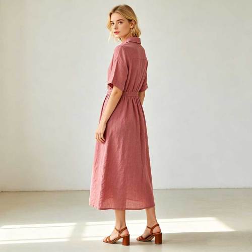 Linen Vacation Dress for Women | Relaxed Linen Maxi Dress | KOSSR