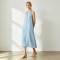 Sleeveless Linen Vacation Dress | Button Front Linen Midi Dress | KOSSR