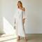 Elegant Linen Occasion Dress | Off Shoulder Linen Maxi Dress | KOSSR