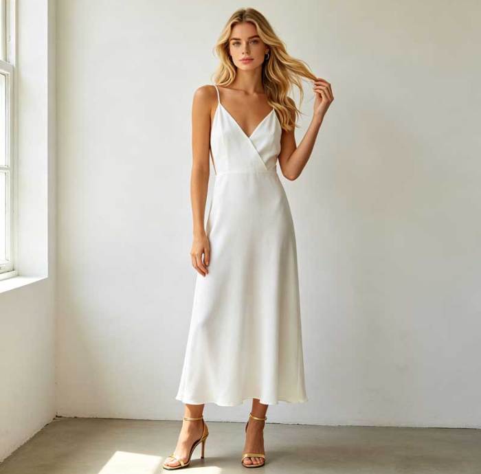 Elegant Linen Occasion Dress | Minimalist Backless Slip Maxi Dress | KOSSR