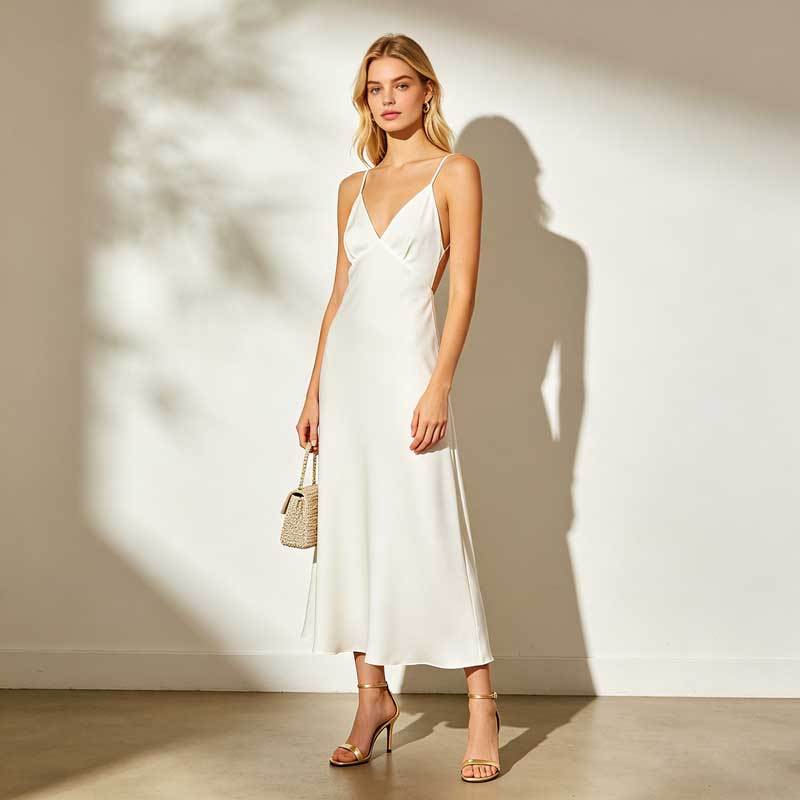 Elegant Linen Occasion Dress