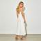 Elegant Linen Occasion Dress | Minimalist Backless Slip Maxi Dress | KOSSR