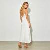 Elegant Linen Occasion Dress | Minimalist Backless Slip Maxi Dress | KOSSR