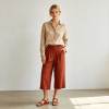 Relaxed Linen Button-Up Shirt for Women | Minimalist Linen Blouse | KOSSR