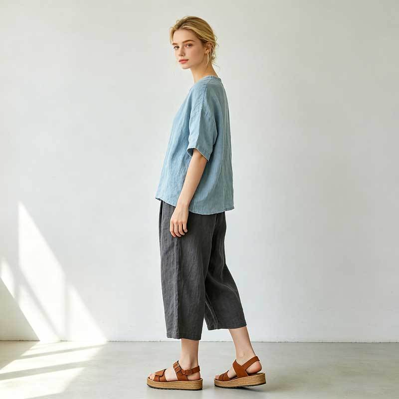 Relaxed Linen Lounge Set for Women