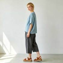 Relaxed Linen Lounge Set for Women | Minimalist Linen Top & Pants | KOSSR