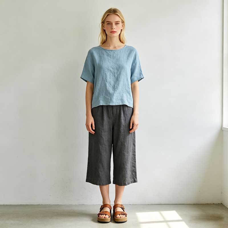 Relaxed Linen Lounge Set for Women