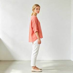 Women's Relaxed Linen Top | Lightweight Summer Linen Shirt | KOSSR