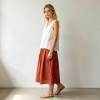 Women's Linen V-Neck Top | Relaxed Sleeveless Linen Tank | KOSSR
