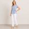 White Linen Straight-Leg Pants