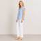 White Linen Straight-Leg Pants
