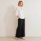 White Embroidered Linen Tunic Top