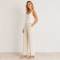 White Linen Sleeveless Crop Tank Top