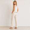 White Linen Sleeveless Crop Tank Top