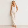 White Linen Sleeveless Crop Tank Top