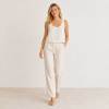 White Linen Sleeveless Crop Tank Top
