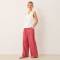 White Linen V-Neck Sleeveless Tank Top