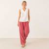 White Linen V-Neck Sleeveless Tank Top