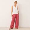 White Linen V-Neck Sleeveless Tank Top