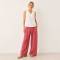 White Linen V-Neck Sleeveless Tank Top