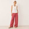 White Linen V-Neck Sleeveless Tank Top