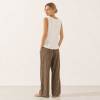 White Linen Button-Front Sleeveless Top