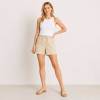 Natural Linen Drawstring Shorts