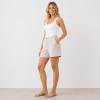 Natural Linen High-Waisted Tailored Shorts