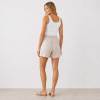 Natural Linen High-Waisted Tailored Shorts