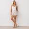 Natural Linen High-Waisted Tailored Shorts
