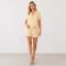 Soft Yellow Linen Short Sleeve Shirt & Shorts Set
