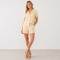 Soft Yellow Linen Short Sleeve Shirt & Shorts Set