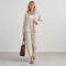 Natural Beige Linen Jacket & Wide-Leg Pants Set
