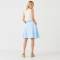 Sky Blue Linen A-Line Midi Skirt
