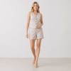 Natural Linen Sleeveless Vest & Shorts Set