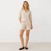 Cream Striped Linen Shirt & Shorts Set