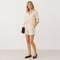 Cream Striped Linen Shirt & Shorts Set