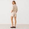 Cream Striped Linen Shirt & Shorts Set