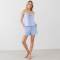 Light Blue Printed Linen Cami & Shorts Set