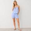 Light Blue Printed Linen Cami & Shorts Set