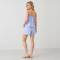 Light Blue Printed Linen Cami & Shorts Set