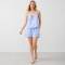 Light Blue Printed Linen Cami & Shorts Set