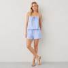 Light Blue Printed Linen Cami & Shorts Set