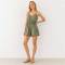 Olive Green Linen Lounge Romper