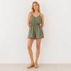 Olive Green Linen Lounge Romper