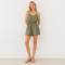 Olive Green Linen Lounge Romper